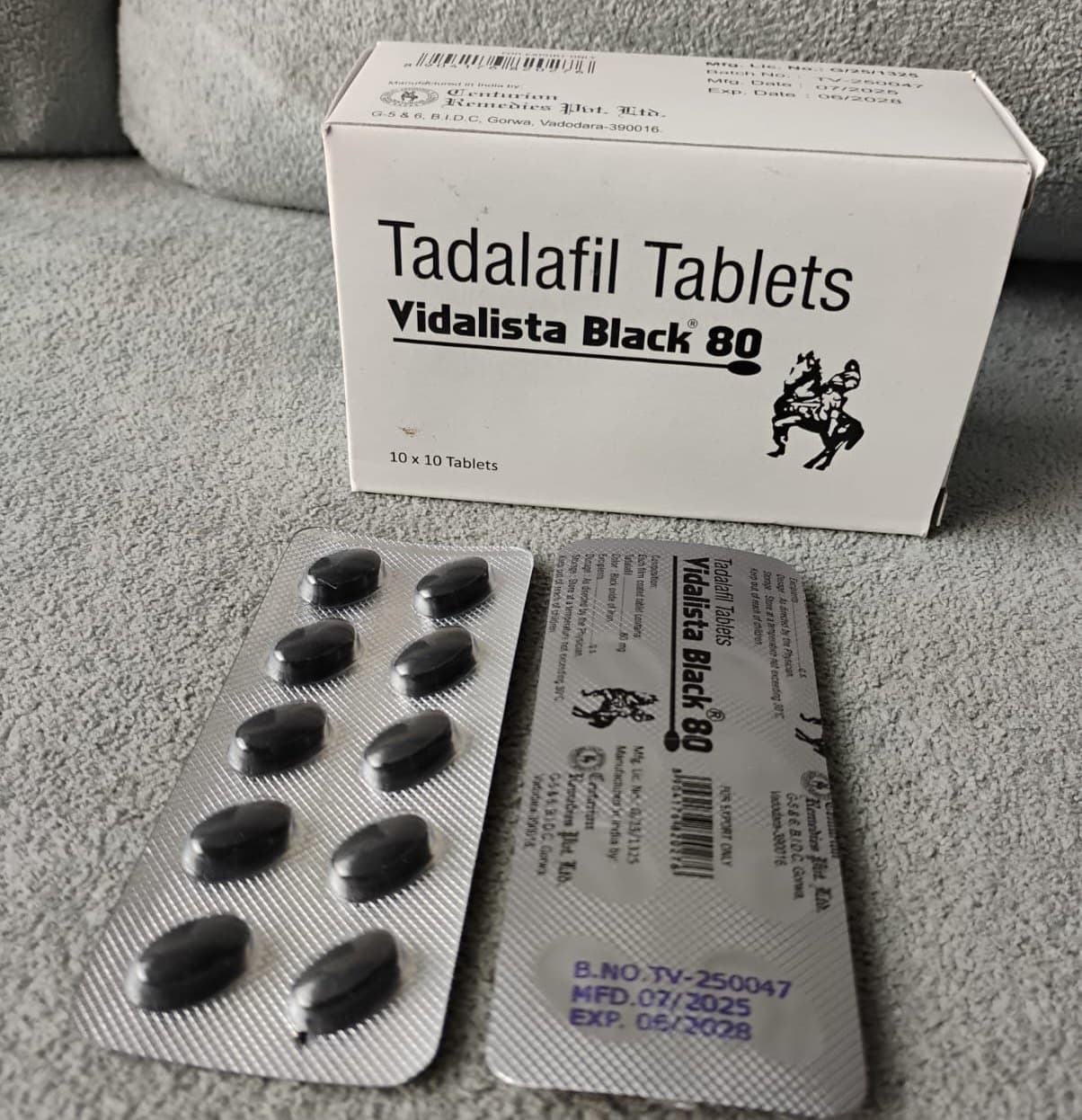 Vidalista 80mg Black — Tadalafil — tablet